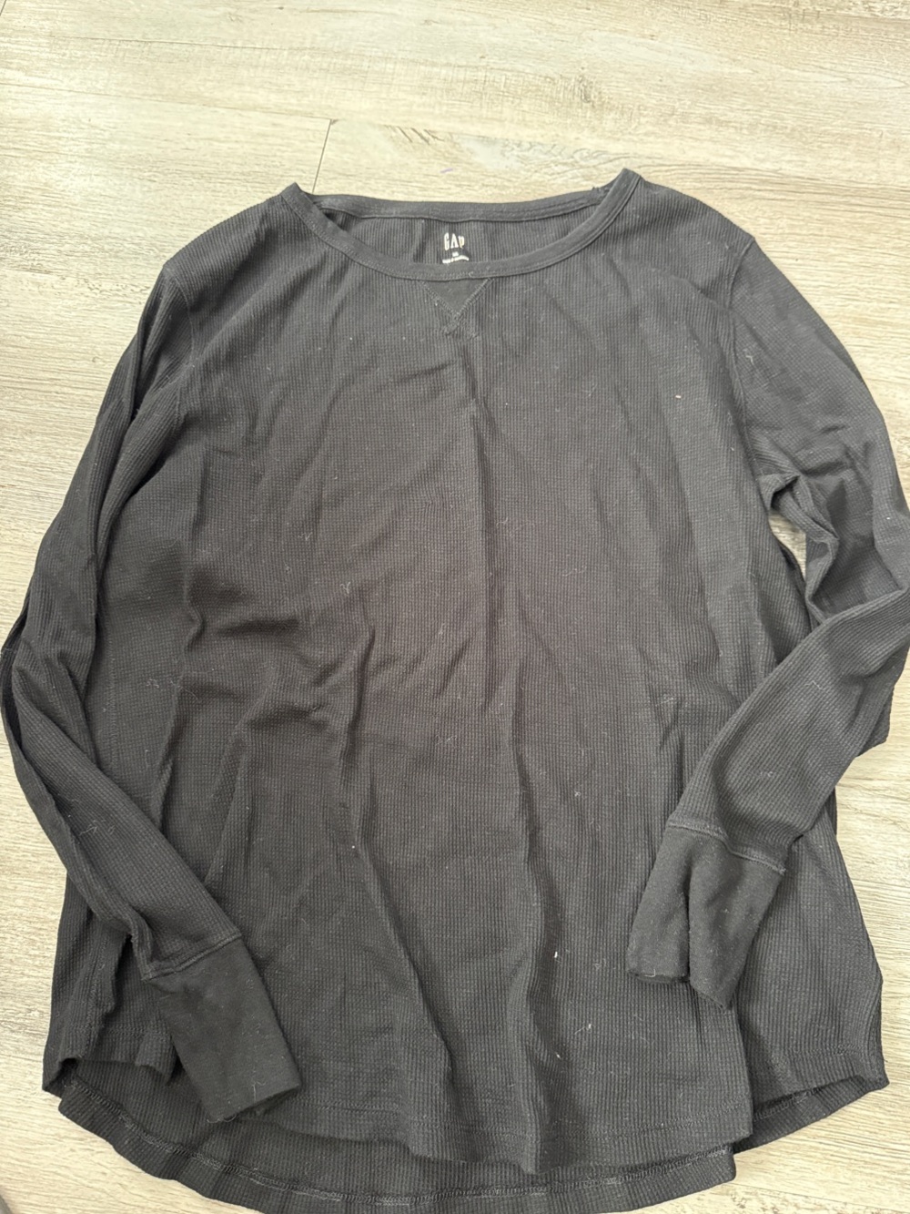 GAP Black Long Sleeve Thermal Tee